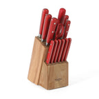 14 Piece Red Knife Block Set