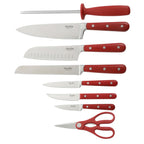 14 Piece Red Knife Block Set