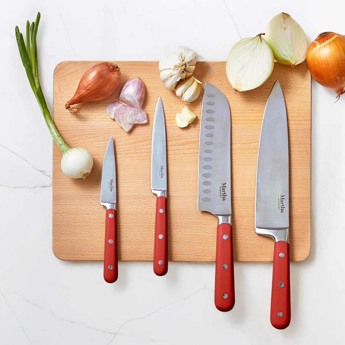 14 Piece Red Knife Block Set