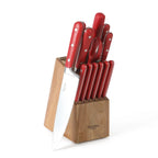 14 Piece Red Knife Block Set