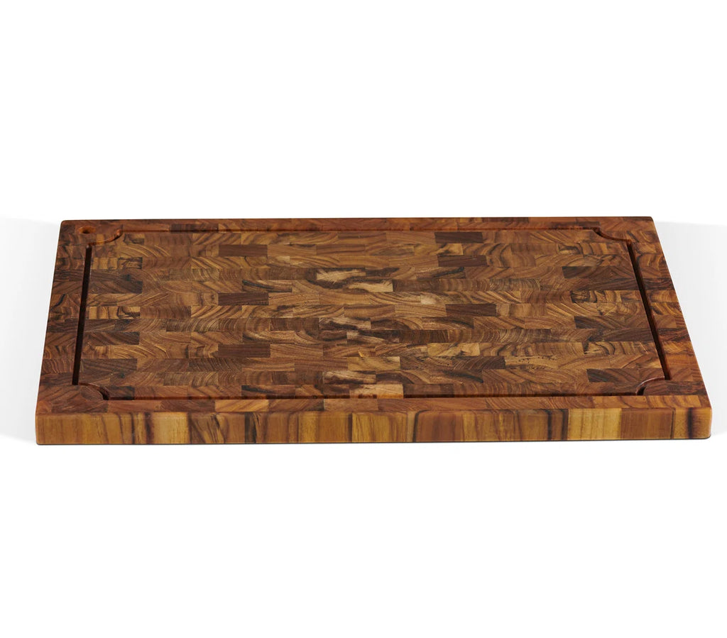 Rectangular Teak Cutting Board with Juice Groove