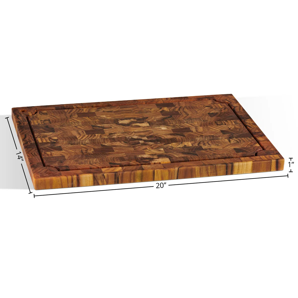 Rectangular Teak Cutting Board with Juice Groove