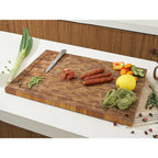 Rectangular Teak Cutting Board with Juice Groove