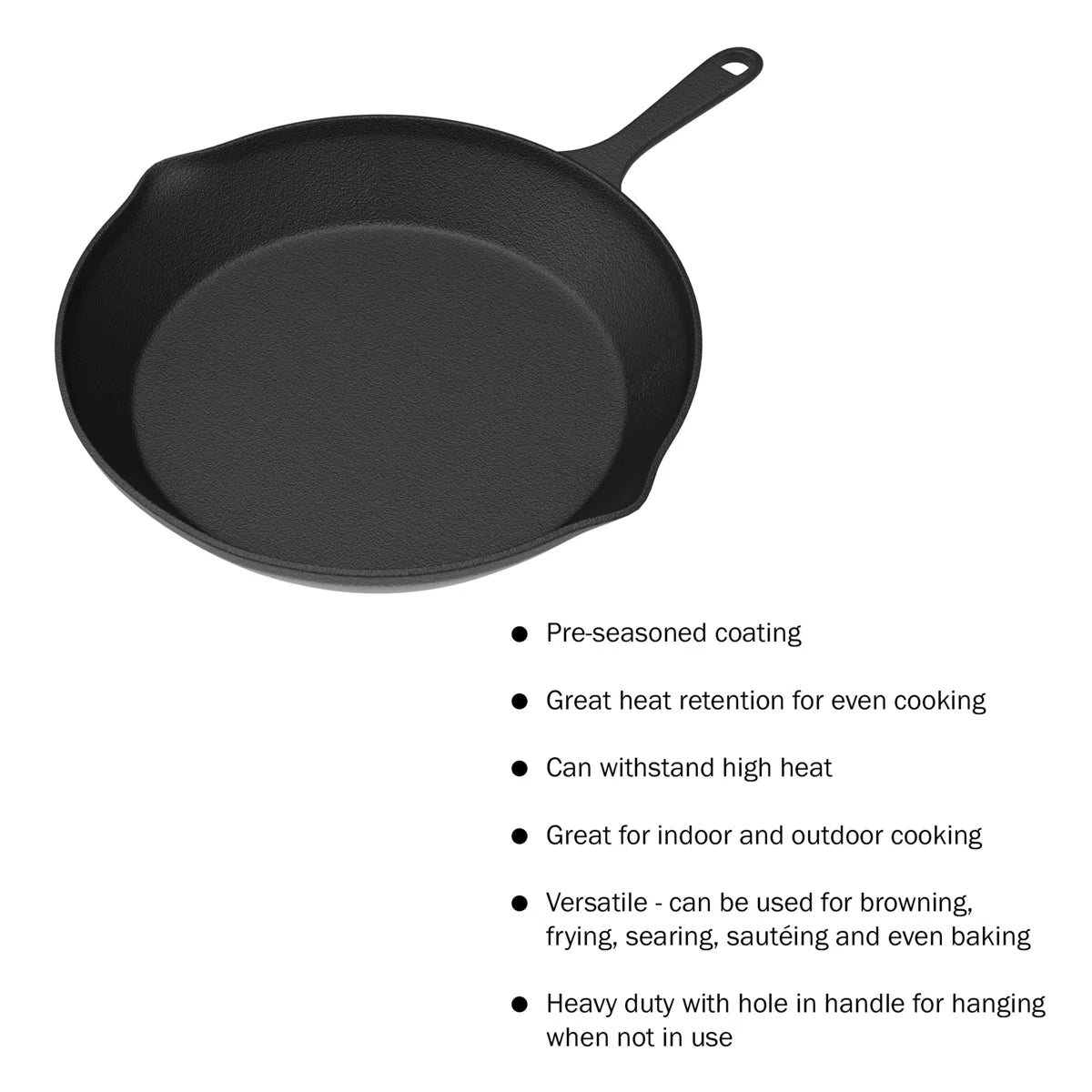 Hastings Home 3 Non Stick Cast Iron Skillet Frying Pans