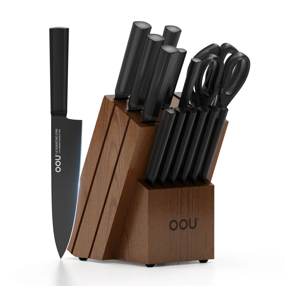 OOU Kitchen Knife Set - 15-Piece High Carbon