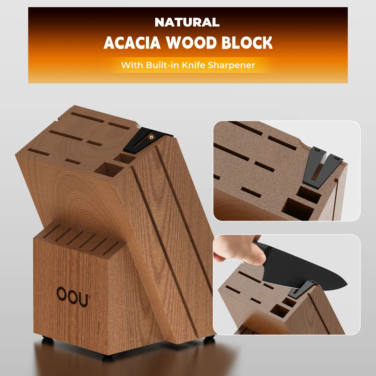 OOU Kitchen Knife Set - 15-Piece High Carbon