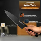 OOU Kitchen Knife Set - 15-Piece High Carbon