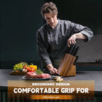 OOU Kitchen Knife Set - 15-Piece High Carbon
