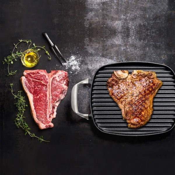 Outset Cast Iron Grill Pan With Ridges