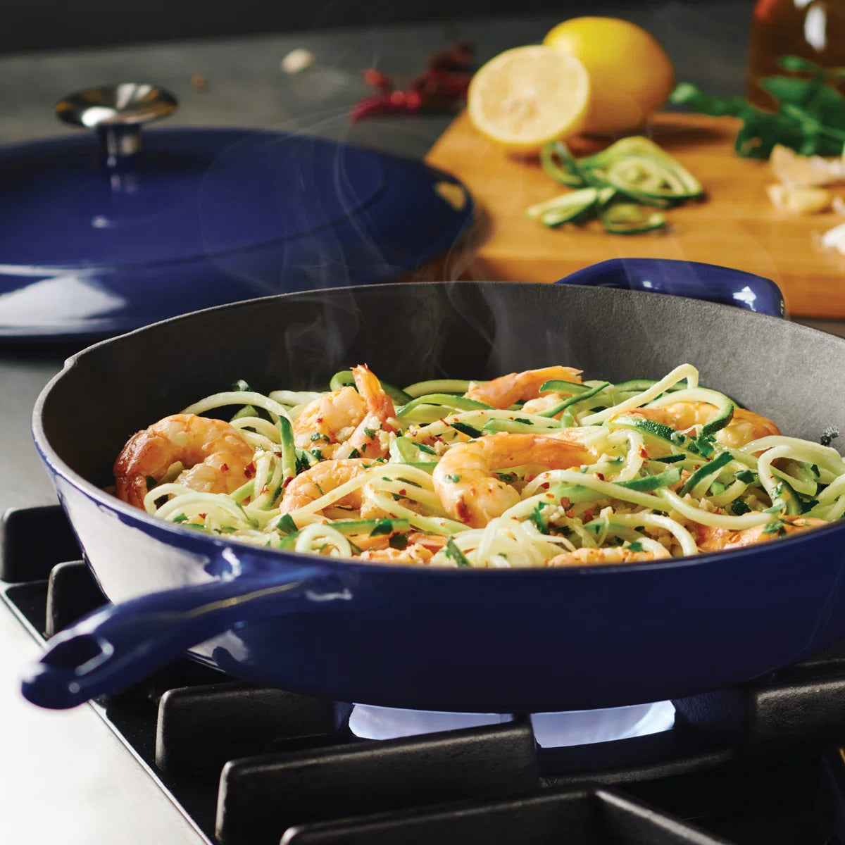Tramontina Bestow Enameled Cast Iron Covered Skillet