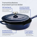 Tramontina Bestow Enameled Cast Iron Covered Skillet